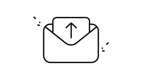 Animated Envelope Icon Representing Email Communication and Digital Stock Footage 345931003