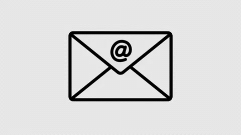 Animated envelope linear icon. E-mail postal notification. Seamless loop 4K Stock Footage 267803590