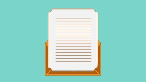 Animated Envelope Opening with Lined Letter Motion Graphic Stock Footage 341977450