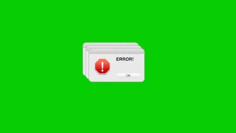 Animated Error Effect on Green Screen Stock Footage 340607613