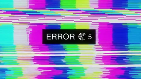 Animated error screen with glitch effect for futuristic tech failure overlay Stock Footage 320121327