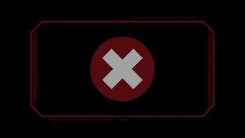 An animated error warning popup mimicking a classic operating system alert. Video stock 303941365