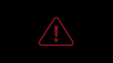 An animated error warning popup mimicking a classic operating system alert. Video stock 303941380