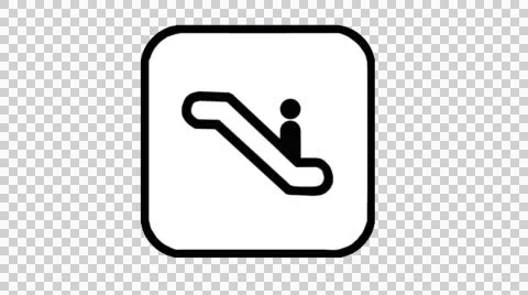 Animated Escalator Graphic Video stock 46904137