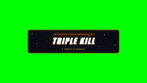Animated Esports Multi Elimination Banner Alert on Green Screen Stock Footage 345215985