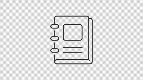 Animated essential educational supplies line icons Stock Footage 340282615