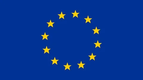 Animated Europe Flag Stock Footage 107521742