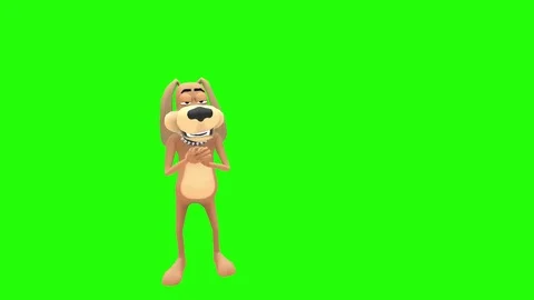 Animated evil dog character gesture right Stock Footage 85206207
