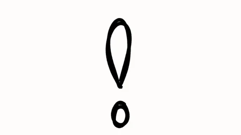 Animated Exclamation Mark Symbol Handdrawn Scribble Effect in Seamless Lo Stock Footage 306367592
