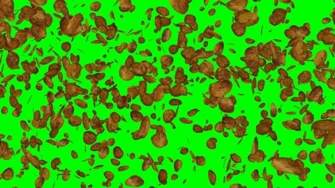 Animated exploding many slices of potato... | Stock Video | Pond5