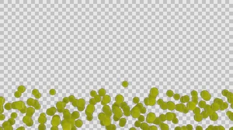 Animated exploding or jumping a lot of plain tennis balls Stock Footage 65529553