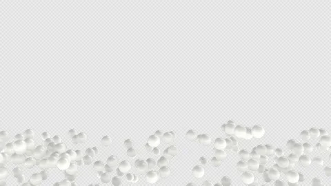 Animated exploding plain Ping-Pong balls - white Stock Footage 267344465