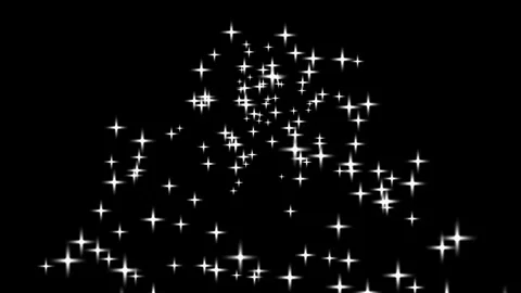 Animated Explosive Stars - Black Background Stock Footage 265415251