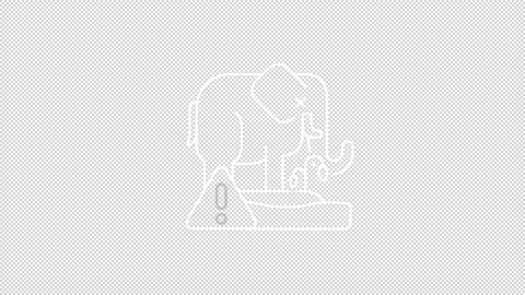 Animated extinction white line icon Stock Footage 231565930