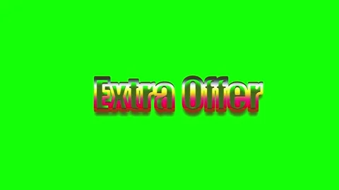 Animated extra offer text on green screen background Stock-Footage 337602555