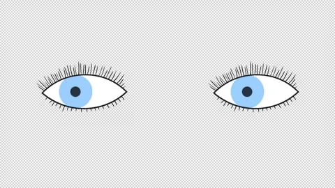 Animated eyes looking left and right. Stock Footage 292652369