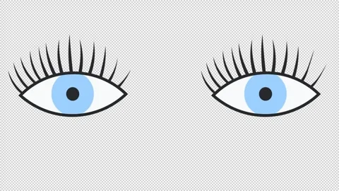 Animated eyes looking left and right. Stock Footage 292871513