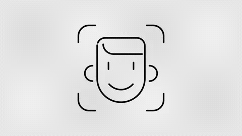 Animated face id icon. Stock Footage 273044072