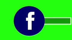 Animated Facebook Logo in Green Screen. | Stock Video | Pond5