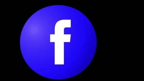 Animated Facebook Logo Isolated On Black Background Video stock 170155511