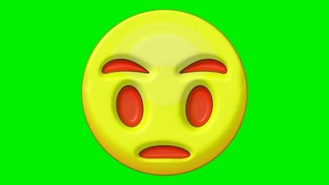 Animated faces with emotions on a green background. Stock Footage 320552043