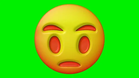Animated faces with emotions on a green background. Stock Footage 320552045