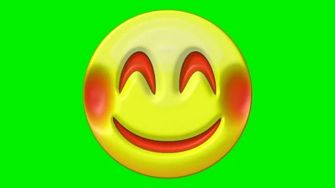 Animated faces with emotions on a green background. Stock Footage 320552058