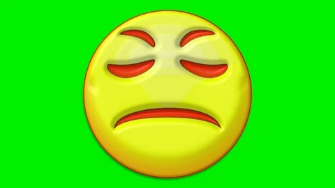 Animated faces with emotions on a green background. Stock Footage 320552059