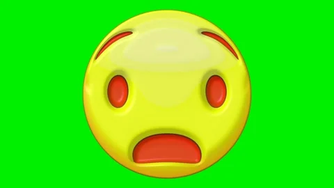 Animated faces with emotions on a green background. Stock Footage 320552069