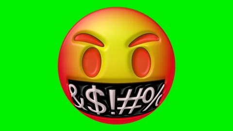 Animated faces with emotions on a green background. Stock Footage 320552071