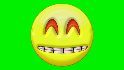 Animated faces with emotions on a green background. Stock Footage 320552078