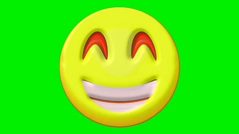 Animated faces with emotions on a green background. Stock Footage 320552079