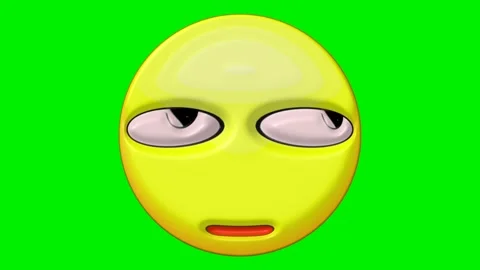 Animated faces with emotions on a green background. Stock Footage 320552104