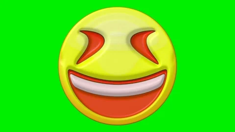 Animated faces with emotions on a green background. Stock Footage 320552111