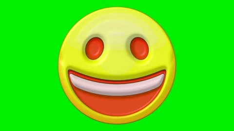 Animated faces with emotions on a green background. Stock Footage 320552141