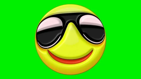 Animated faces with emotions on a green background. Stock Footage 320552151