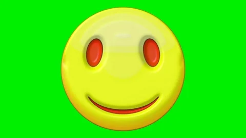 Animated faces with emotions on a green background. Stock Footage 320552211