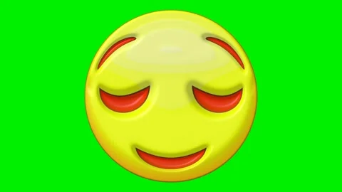 Animated faces with emotions on a green background. Stock Footage 320552219