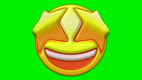 Animated faces with emotions on a green background. Stock Footage 320552262