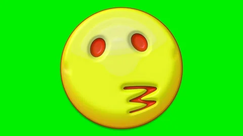 Animated faces with emotions on a green background. Stock Footage 320552273