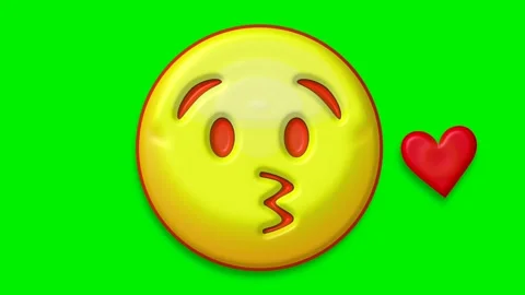 Animated faces with emotions on a green background. Stock Footage 320552286