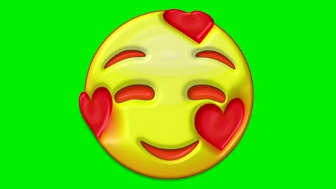 Animated faces with emotions on a green background. Stock Footage 320552299