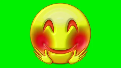 Animated faces with emotions on a green background. Stock Footage 320552301
