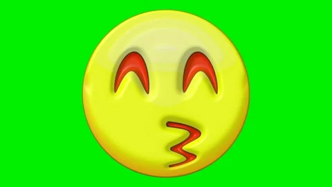 Animated faces with emotions on a green background. Stock Footage 320552312