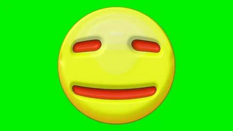 Animated faces with emotions on a green background. Stock Footage 320552320