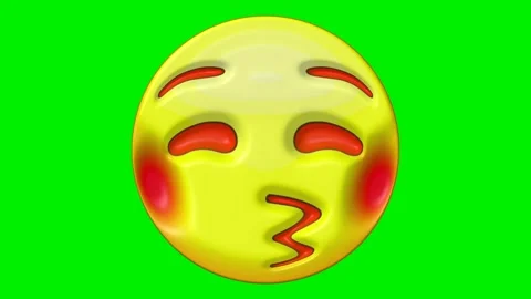 Animated faces with emotions on a green background. Stock Footage 320552327