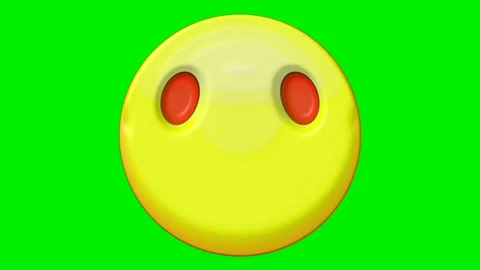 Animated faces with emotions on a green background. Stock Footage 320552340