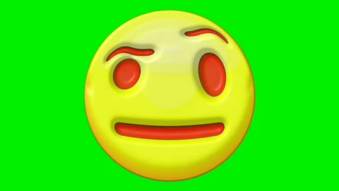 Animated faces with emotions on a green background. Stock Footage 320552344