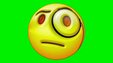 Animated faces with emotions on a green background. Stock Footage 320552347