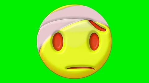 Animated faces with emotions on a green background. Stock Footage 320552363